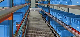 Maintenance walkways are installed inside each aisle