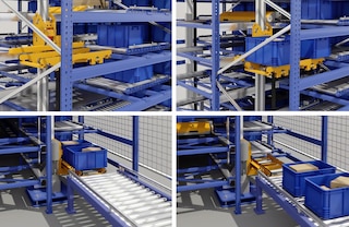 The lifts can transfer up to two containers at a time