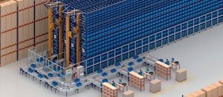 Automated warehouse for boxes and pallet racks of COVAP in France Automated warehouse for boxes and pallet racks of COVAP in France