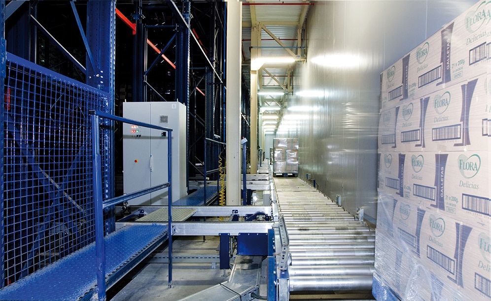 Warehouse automation is completed with two conveyor circuits
